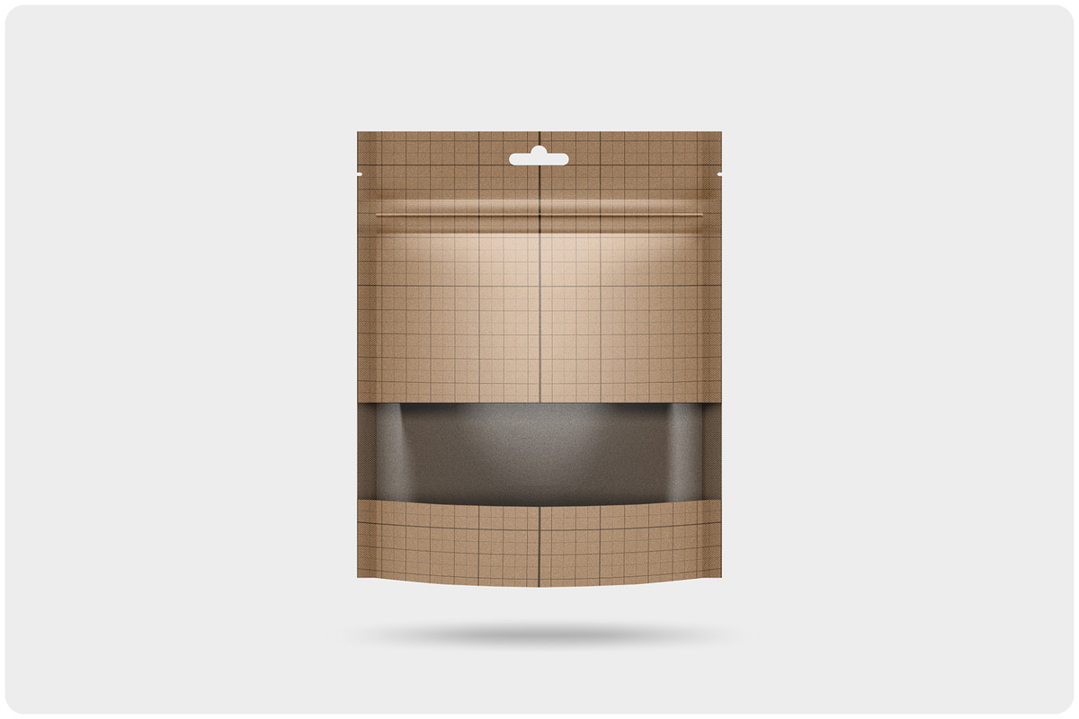 Kraft Stand Up Pouch Doy-pack Mockup, a Packaging Mockup by Reformer Mockup
