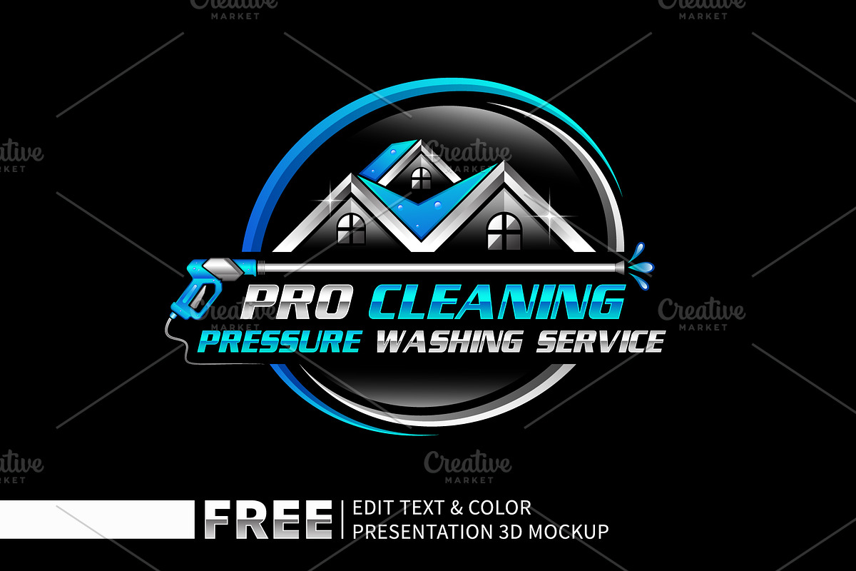 Pressure Washing Logo Template, a Branding & Logo Template by Nahid Hasan Nilim (Photo 1 of 2)