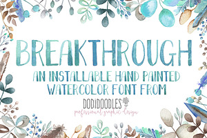 Sale Breakthrough Watercolor Font