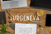 Turgeneva Handdrawn Font, a Script Font by zao4nik (Thumbnail 1 of 7)