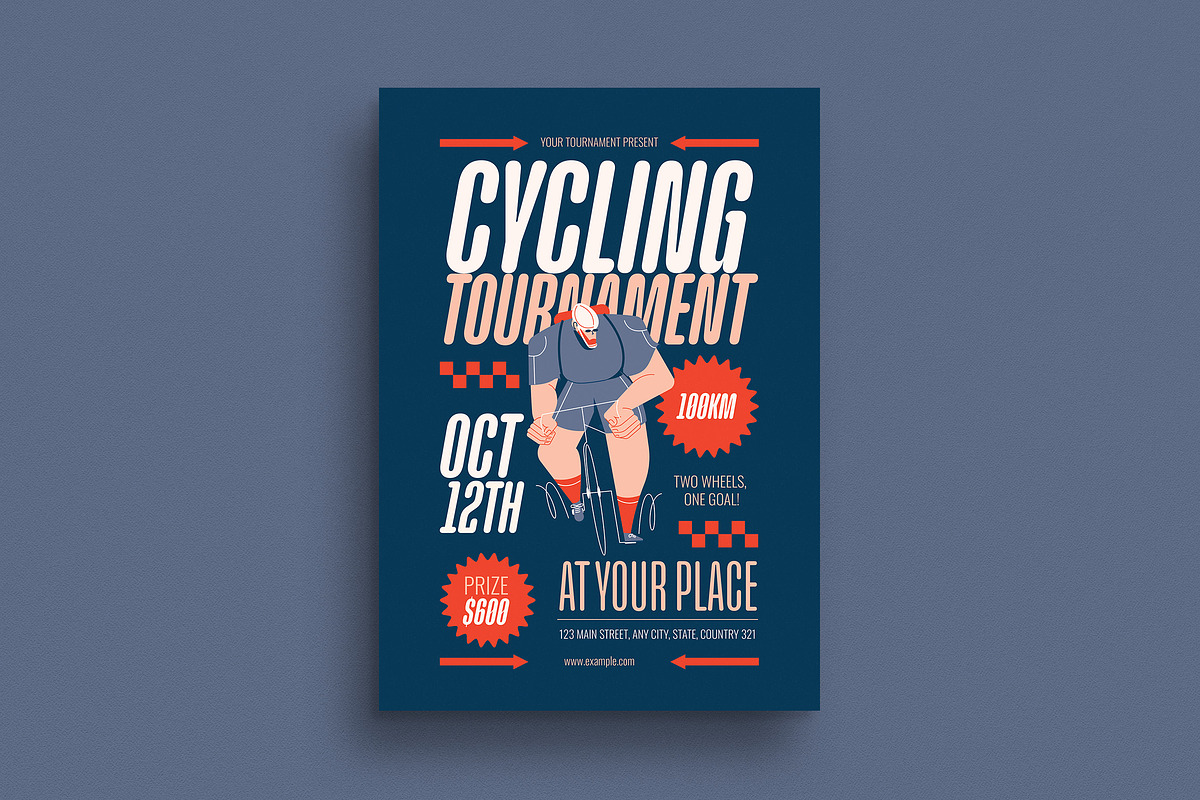 Modern Cycling Tournament Flyer, a Flyer Template by Guuver (Photo 1 of 3)