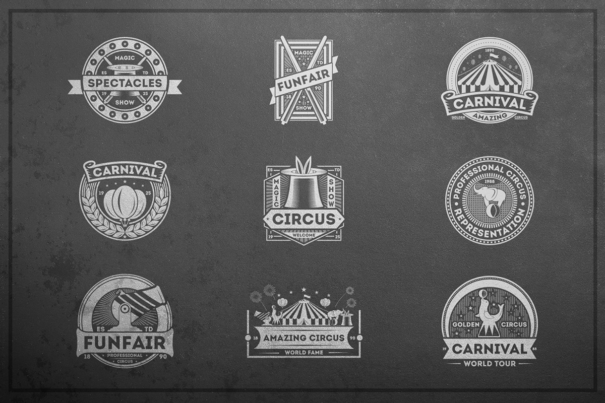 Circus logo kit, a Branding & Logo Template by Alfazet Chronicles (Photo 2 of 13)