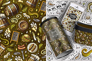 7 Beer Doodle Seamless Patterns Set, a Pattern Graphic by BALABOLKA (Thumbnail 6 of 8)