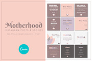 Motherhood Templates for Instagram, a Social Media Template by Carolyn Packard Design (Thumbnail 1 of 9)
