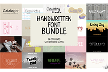 19 Font Bundle with Extended Glyphs