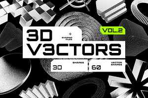 3D V3CTORS - 60 Geometric Vectors, an Object Graphic by assetpro.design