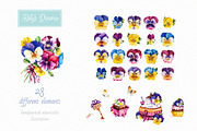 Pansies. Watercolor., a Decorative Illustration by Ekaterina Mikheeva (Thumbnail 2 of 7)