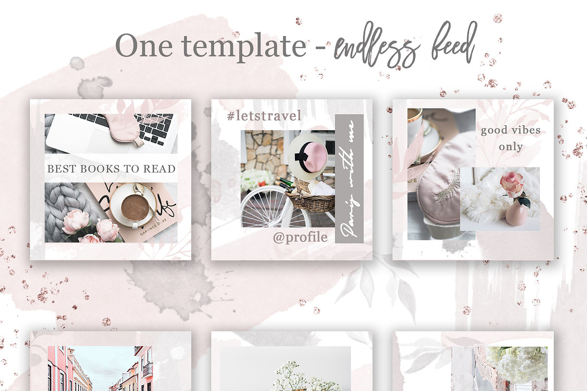 Instagram Posts Seamless Template, a Social Media Template by Bang Bang Bureau (Photo 6 of 9)