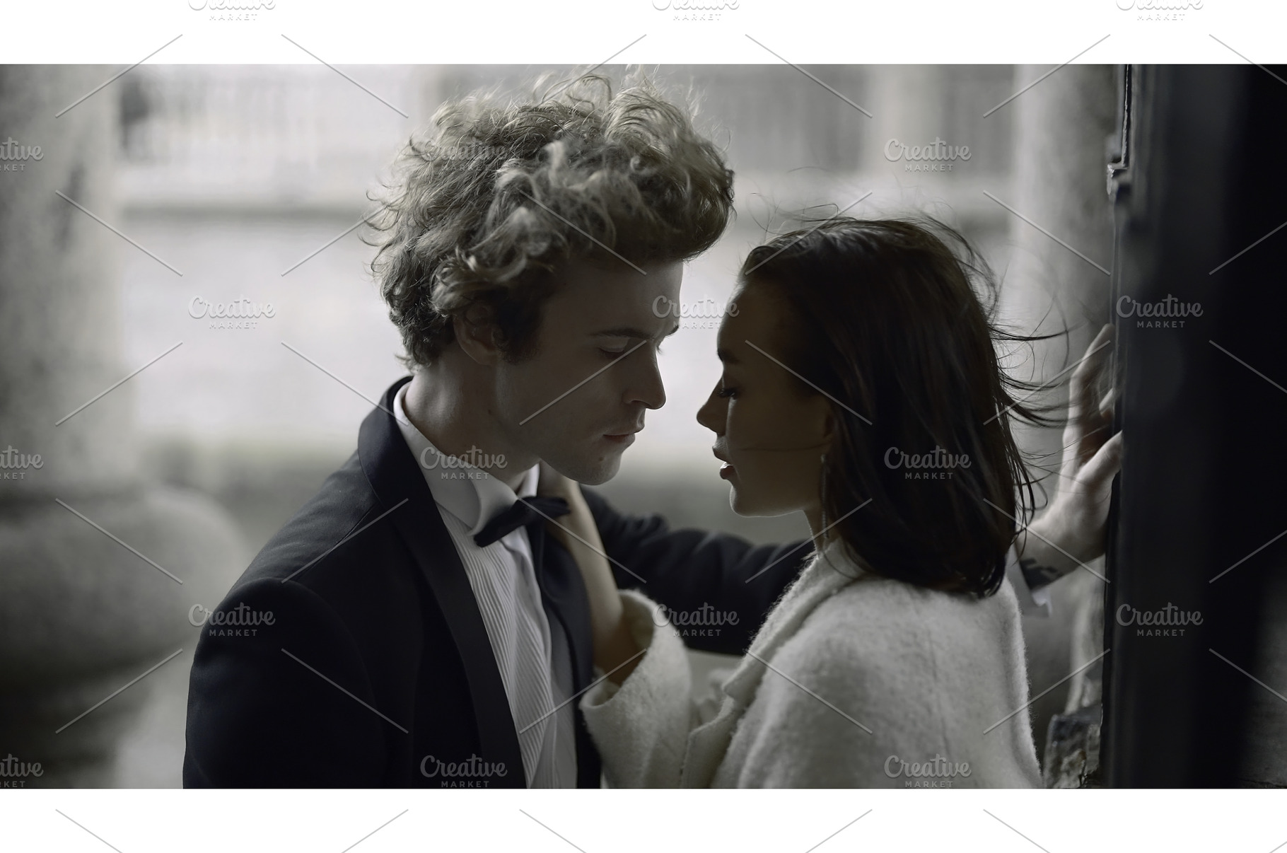 Young bride and groom posing in a, a Person Photo by Media Whale Stock