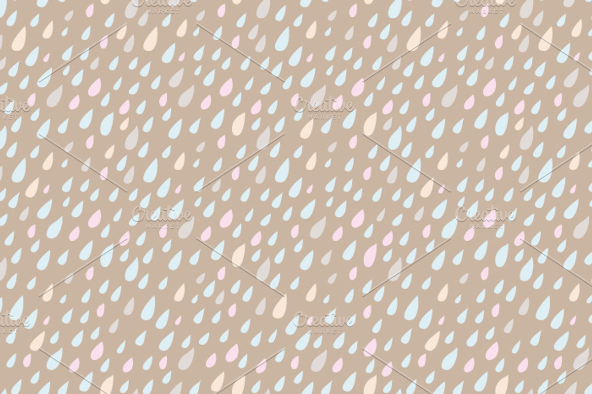 DROPS. Seamless background. preview 5