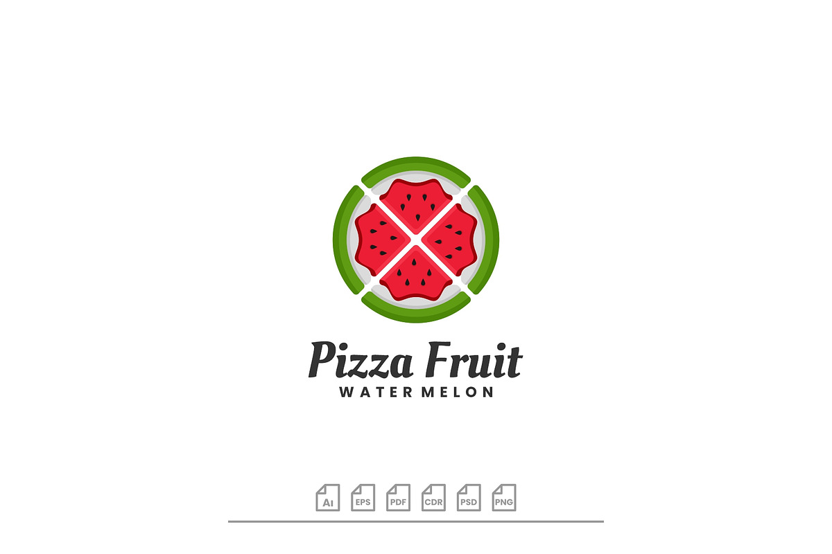 Logo Pizza Fruit Simple Mascot Style, a Branding & Logo Template by ARIF22GANTENG