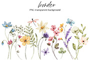 Wild flowers, butterflies, dragonfly, a Decorative Illustration by Larisa Maslova (Thumbnail 4 of 11)