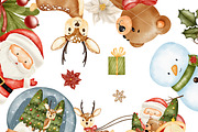 Christmas Watercolor Clipart, a Decorative Illustration by Natalya_Mona_Art (Thumbnail 4 of 7)