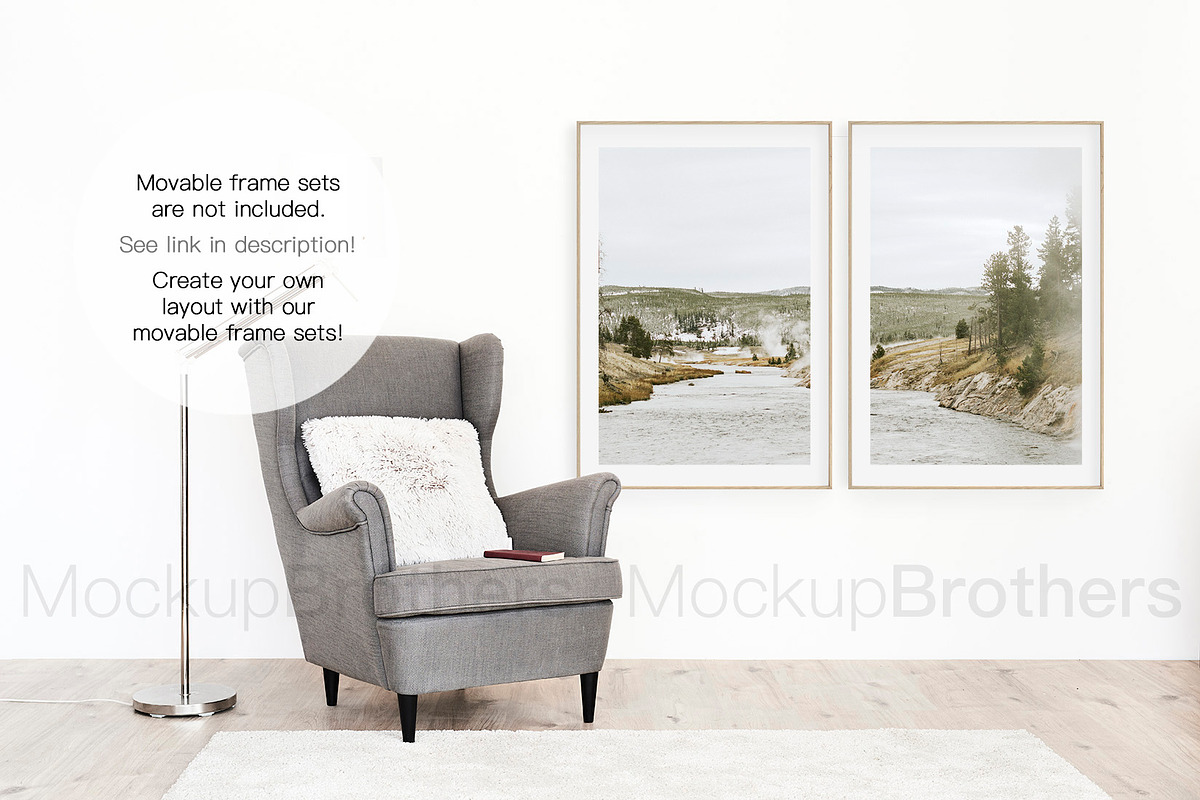 Livingroom mockup home mock-up 29, a Print Template by MockUpBrothers (Photo 4 of 5)