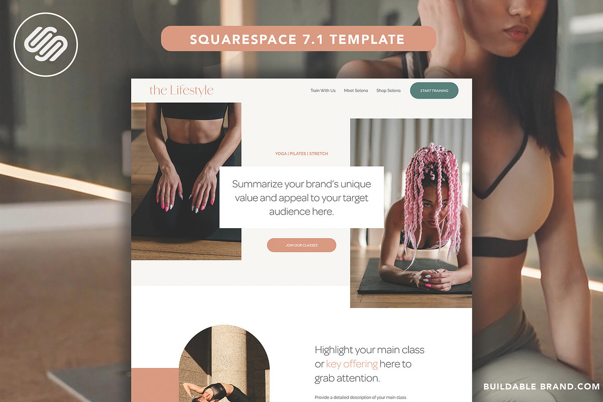The Lifestyle – Squarespace Website, a Squarespace Template by Buildable Brand (Photo 1 of 4)
