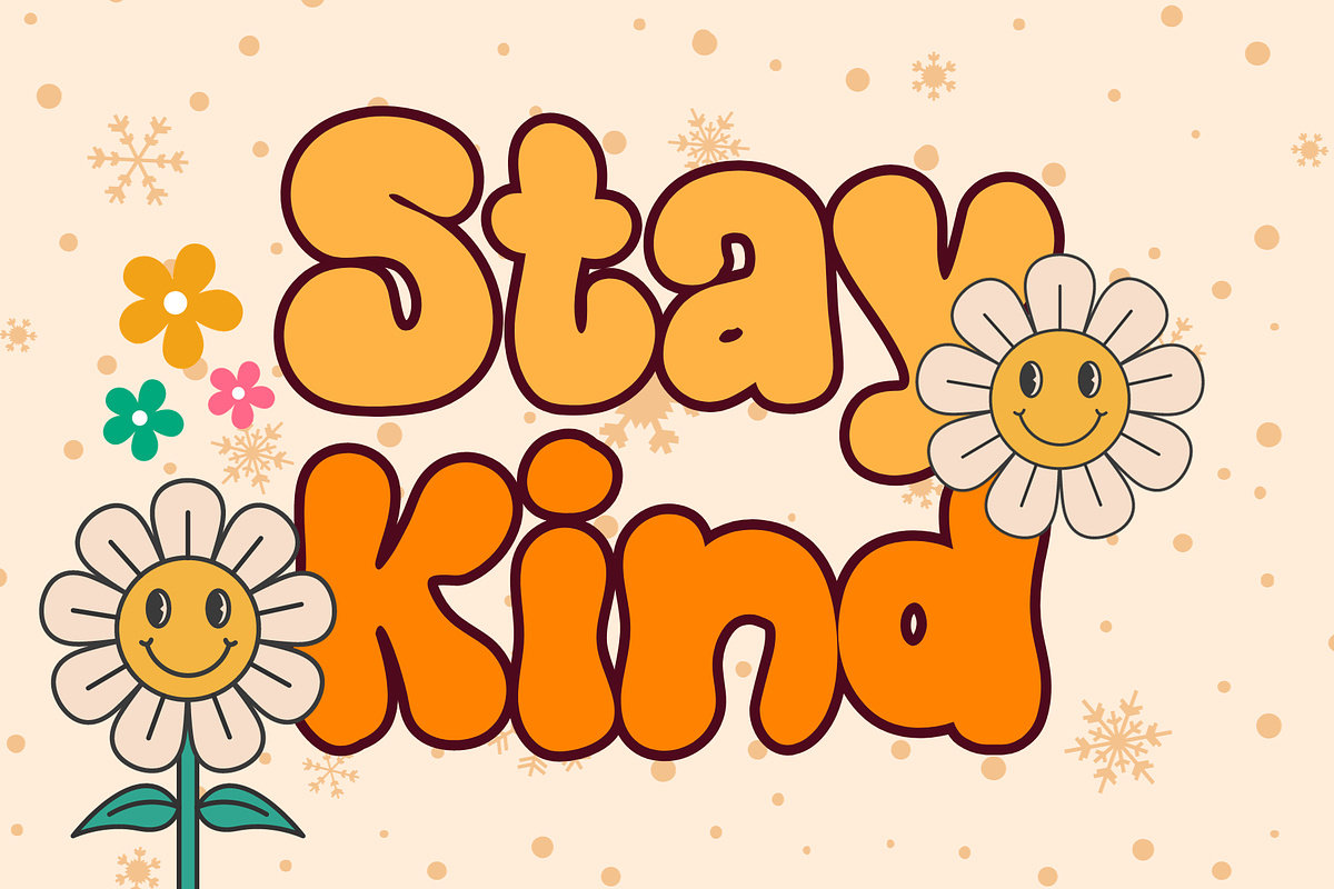 Sunnyland is a groovy display font, a Handwritten Font by Brown Cupple (Photo 2 of 6)