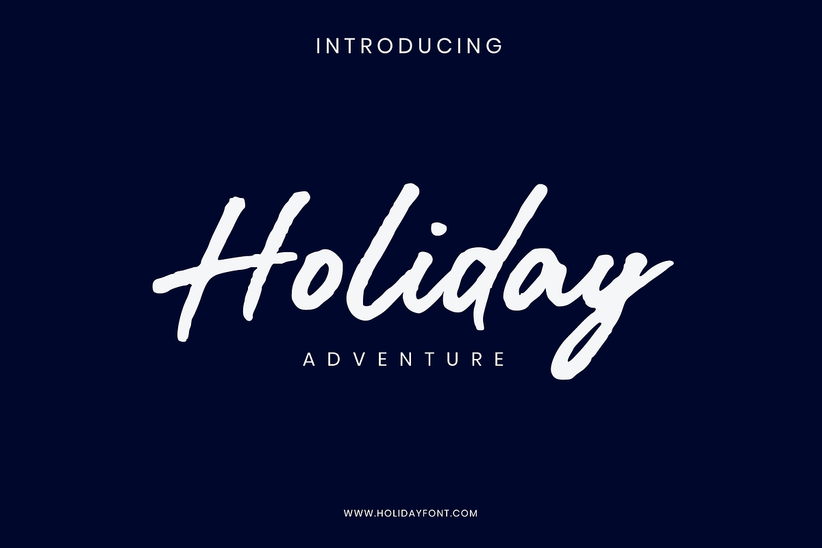 Holiday Adventure, a Handwritten Font by alphArtype (Photo 1 of 8)