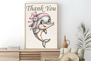 Whimsical Easter Dolphin Clipart Set, an Animal Illustration by RobertsArt (Thumbnail 3 of 6)