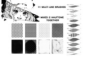 146 Manga Ink Procreate brushes, a Brush Add-On by ProcreateiBox (Thumbnail 12 of 13)