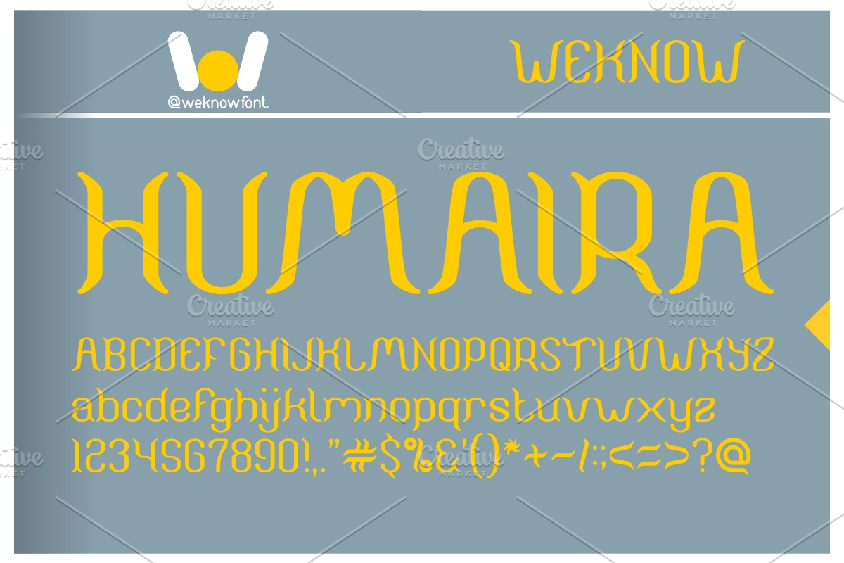 humaira aruna jasmine font, a Font by weknow (Photo 1 of 5)