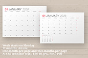 2026 Printable Planner (P037R-26), a Stationery Template by mikhailmorosin (Thumbnail 2 of 7)