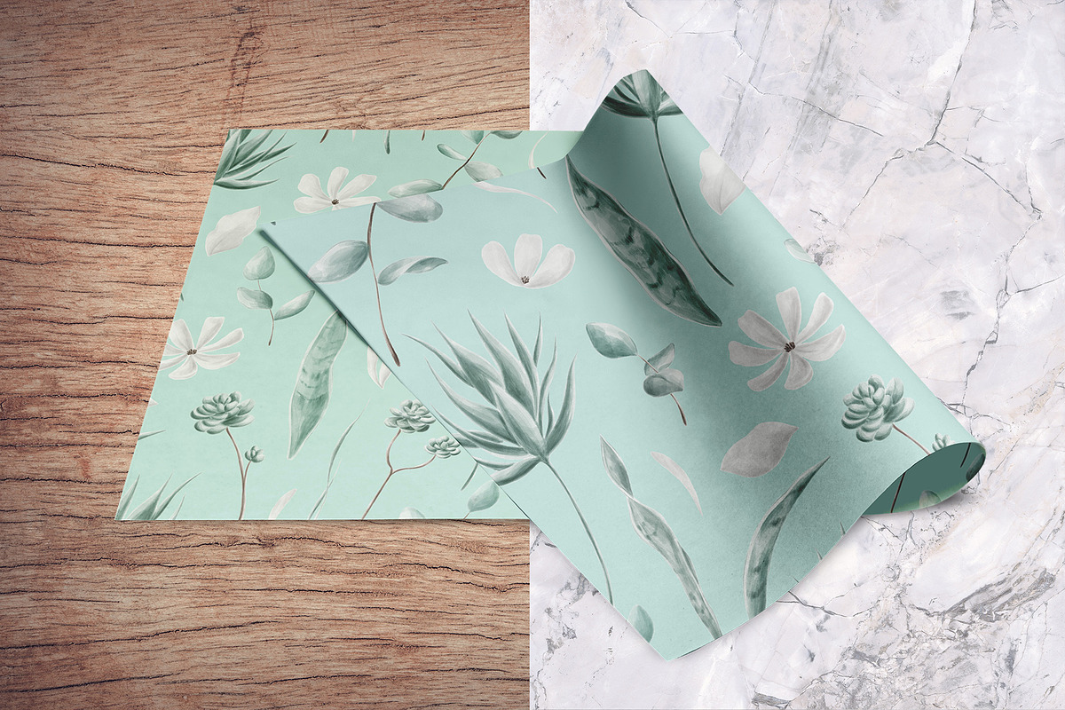 TopView Folded Wrapping Paper Mockup, a Product Mockup by Designertale (Photo 3 of 9)