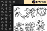 200 Procreate Halloween Stamps, a Brush Add-On by DrawingStoryShop (Thumbnail 2 of 6)