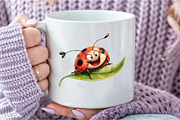Quirky Funny Ladybug Clipart, an Illustration by DreamCafeArt (Thumbnail 6 of 6)