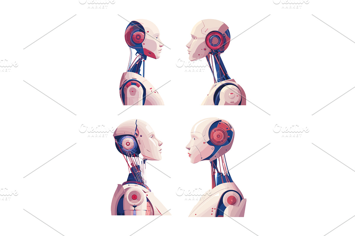 Android character portrait vector, an Object Illustration by Onyx