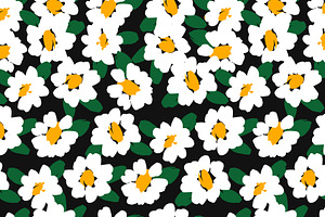 Chamomile. 10 Seamless Patterns