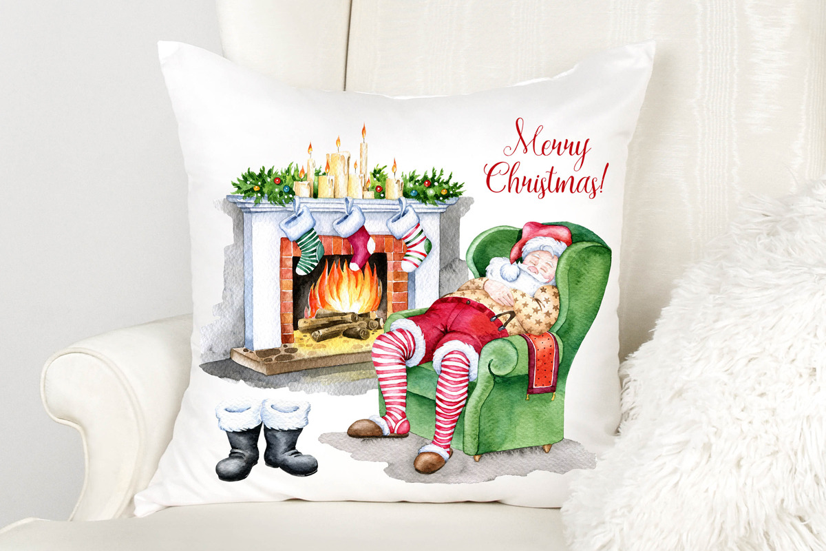 Santa Claus Sleigh Clipart set, an Illustration by SimpleWishesArt (Photo 5 of 6)