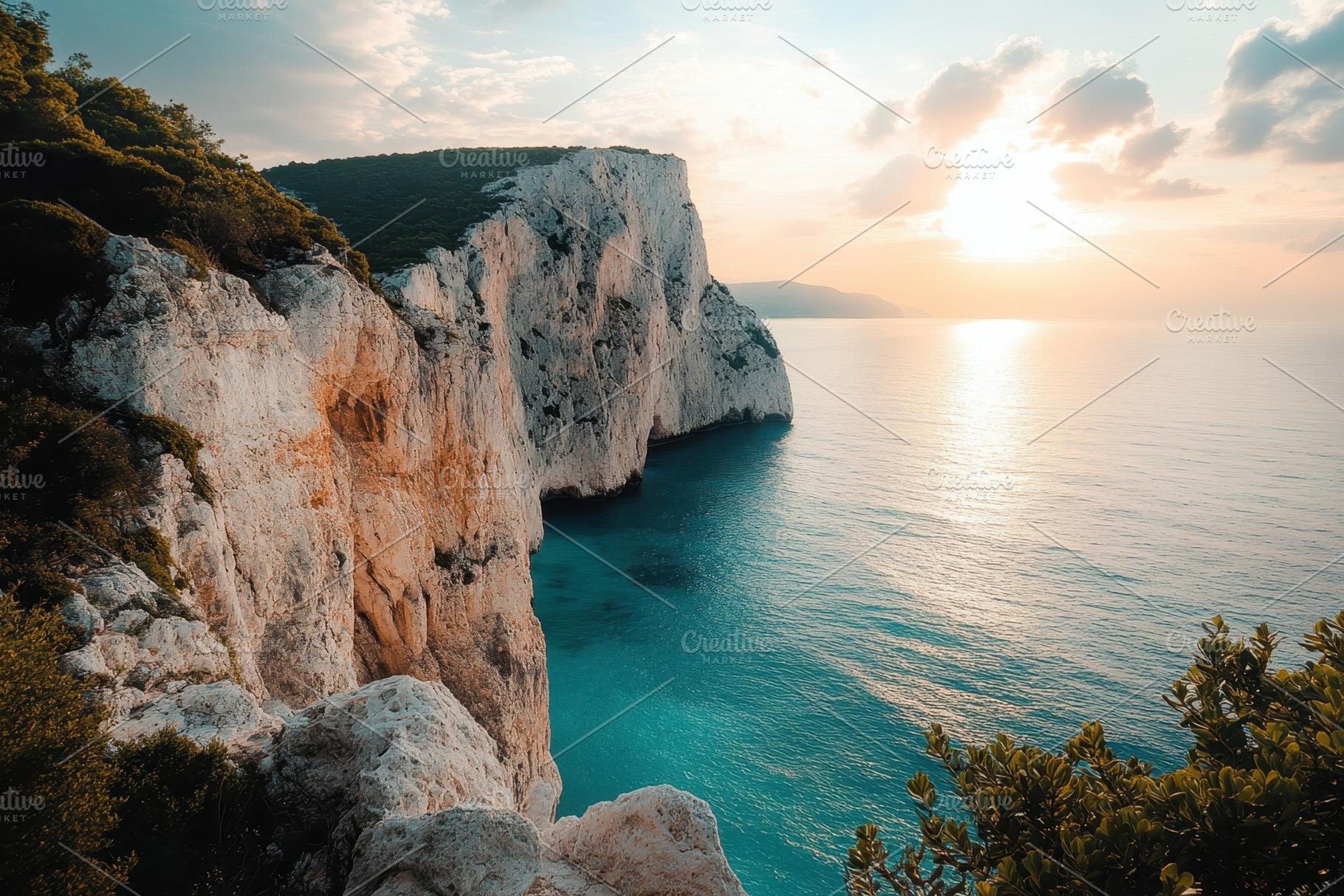 Stunning sunset over Keri cliffs of, a Photo by Iftikhar Alam