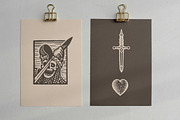 Gothic Times 2 Linocut Bundle, an Object Illustration by ClayStudio (Thumbnail 3 of 8)