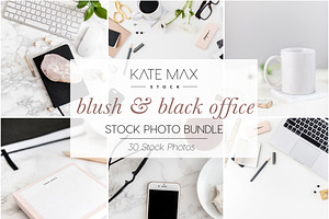 Blush Black Office Stock Photo Bundl