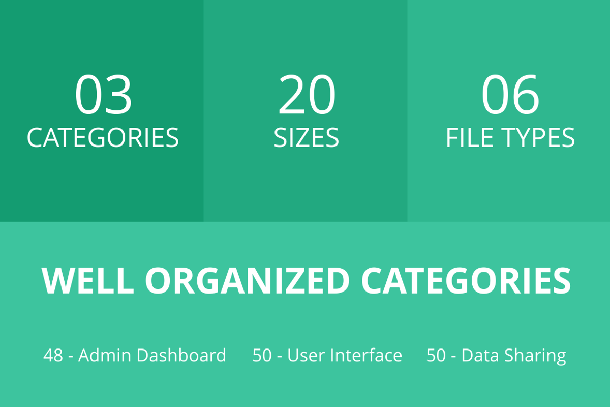 148 Admin Dashboard Flat Icons, an Outline Icon by IconBunny (Photo 3 of 6)