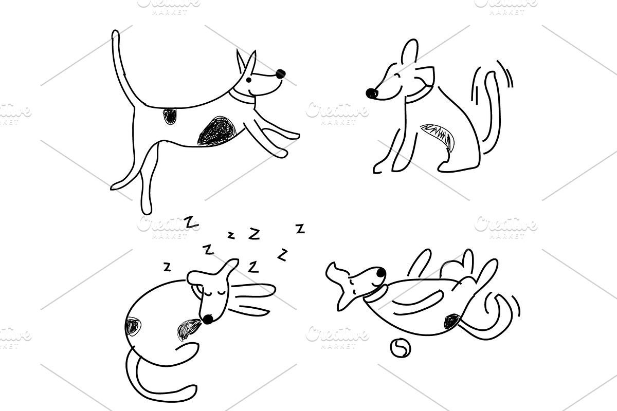 Cute doodle dogs (big collection), an Animal Illustration by Liz Pengilley Studio (Photo 10 of 23)
