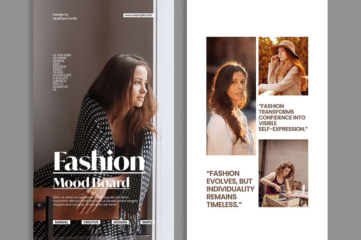 Minimal Fashion Editorial Mood Board, a Social Media Template by MightyDesign (Photo 2 of 8)