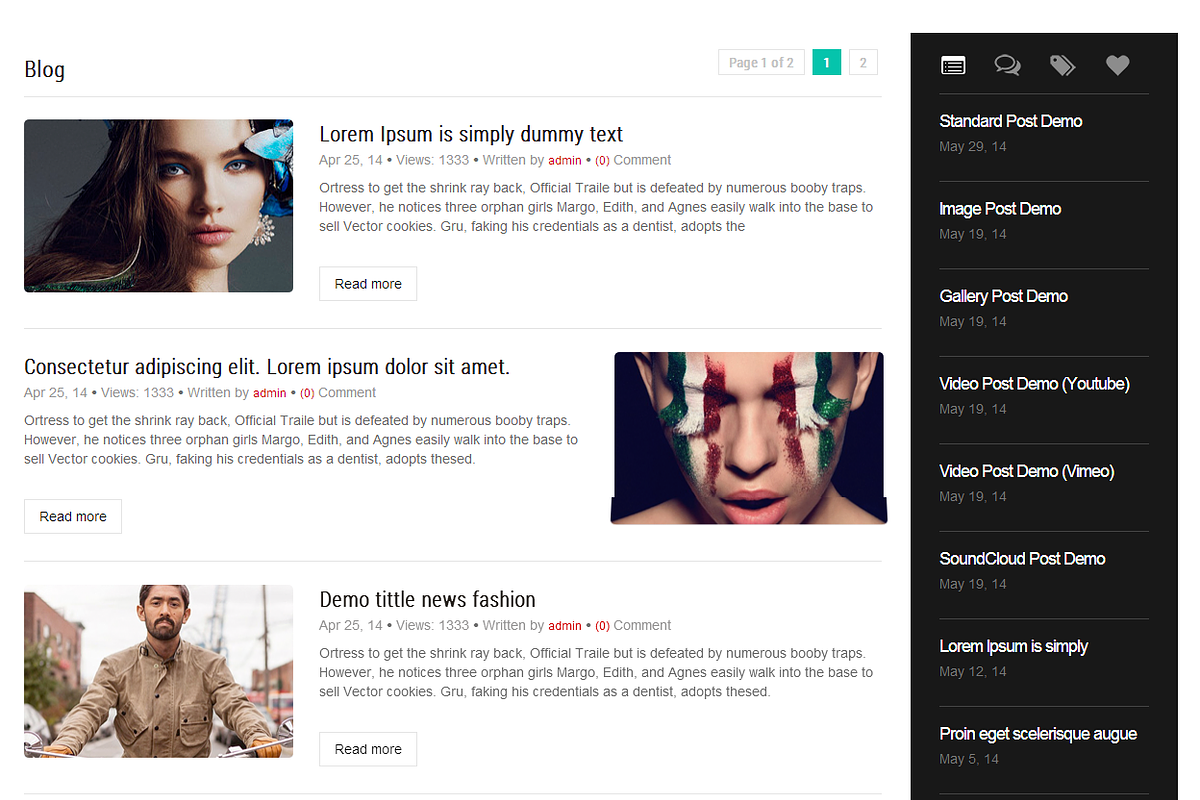 Senia - WordPress Magazine Theme, a WordPress Template by Digipieces (Photo 3 of 5)