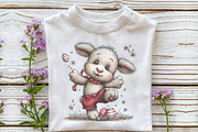 Whimsical Easter Lamb Clipart, an Illustration by OK Design (Thumbnail 5 of 6)