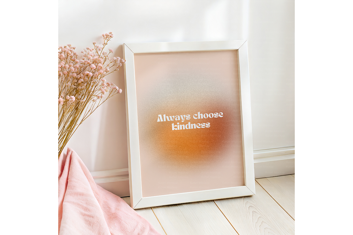 Soft Pink Floral Frame Mockup, a Product Mockup by MockupWizard (Photo 4 of 5)