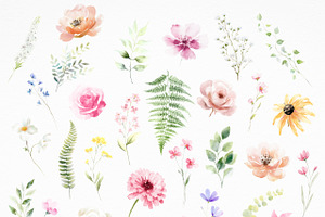 Soft Pastel Spring/Summer Watercolor