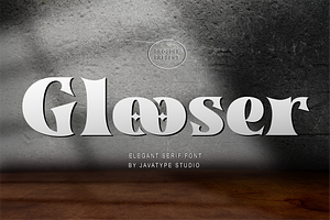 Glooser a elegant serif font