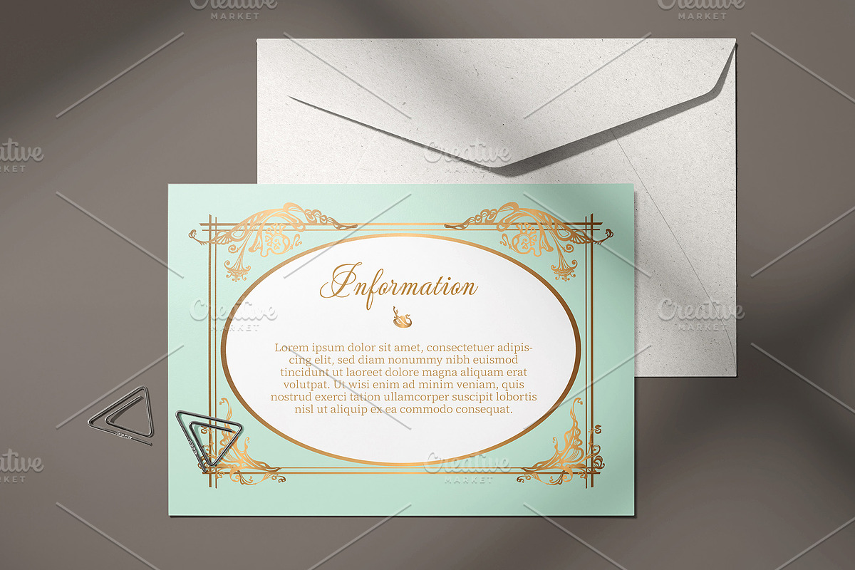 Baroque Wedding Stationery Suite, an Invitation Template by ilustrinna (Photo 12 of 14)