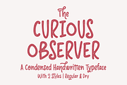 Curious Observer | Regular & Dry, a Sans Serif Font by Ayca Atalay (Thumbnail 1 of 11)