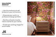 Wallpaper Mockup - Rustic Bedside, a Household Mockup by Andrea Muller (Thumbnail 3 of 6)