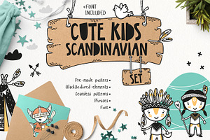 Cute Kids Scandinavian Set