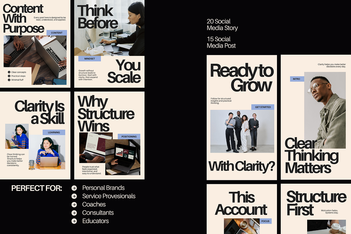 Personal Brand Canva Template Bundle, a Social Media Template by ShowUp! Studio (Photo 3 of 7)