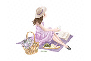 Picnic clipart, spring illustration, a Food Illustration by Collart Studio (Thumbnail 8 of 8)