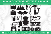 Trekking Equipment Svg, Trekking Svg, an Object Graphic by VectorWorlds (Thumbnail 1 of 3)