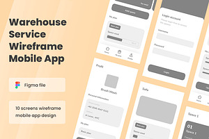 Warehouse Services Wireframe Apps, a Wireframe Template by INSPR STD